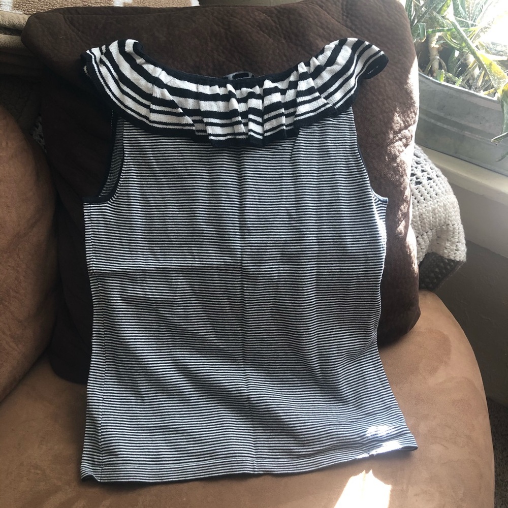 Chaps Ruffle Top - Picture 2 of 8